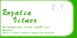 rozalia vilner business card
